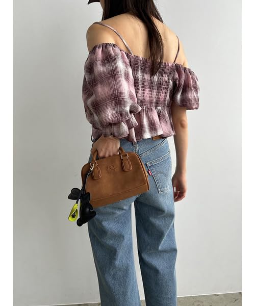 Snidel Cropped Varie Blouse SWFB251169 PNK Women's