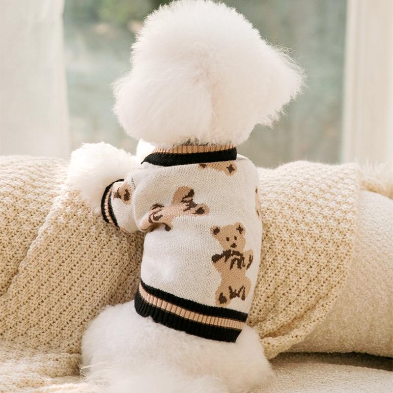 

Вязаный свитер для собак с принтом слона, симпатичное пальто для собак, теплая одежда для собак, зимняя одежда для собак, костюм чихуахуа бишона, свитера для кошек XS коричневый