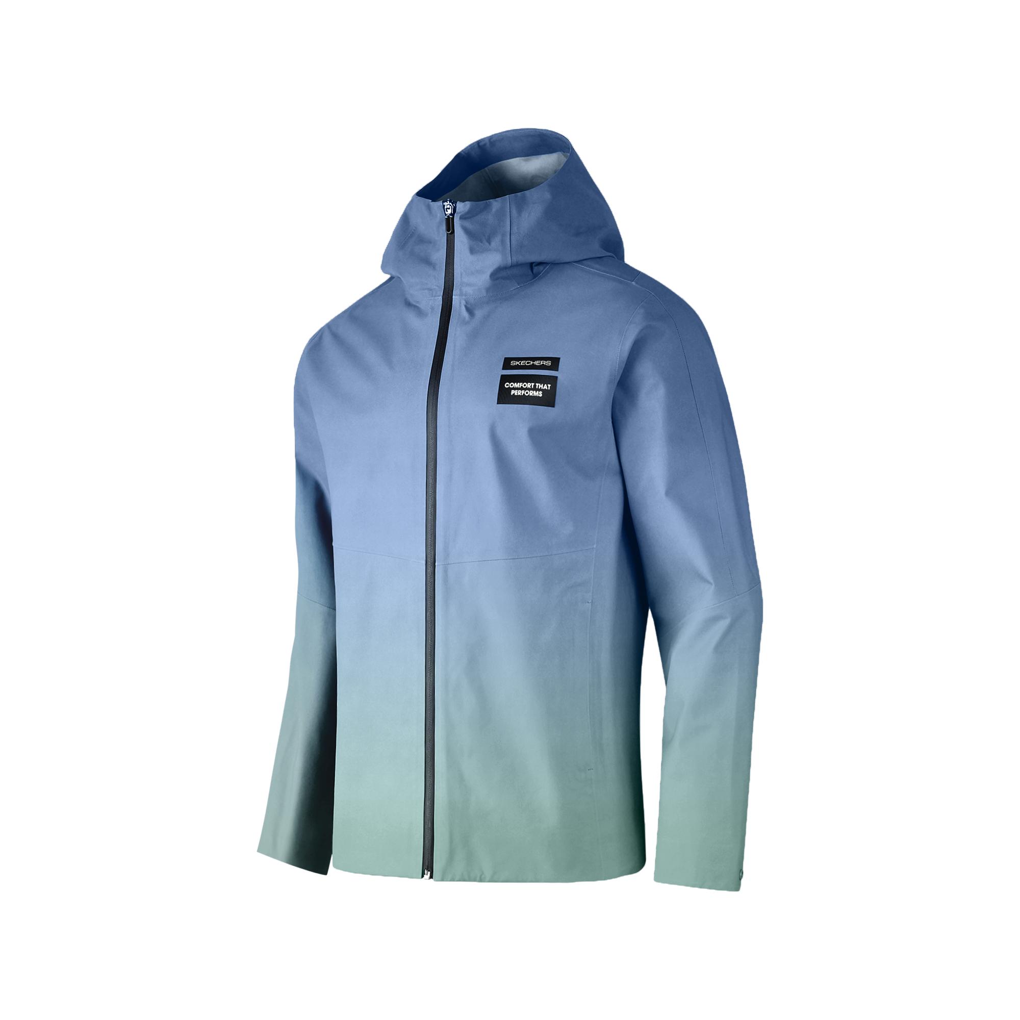 Skechers Comfortable Zip-Up Hooded Jacket Men Jackets Blue Green P424M051-04Q5 M