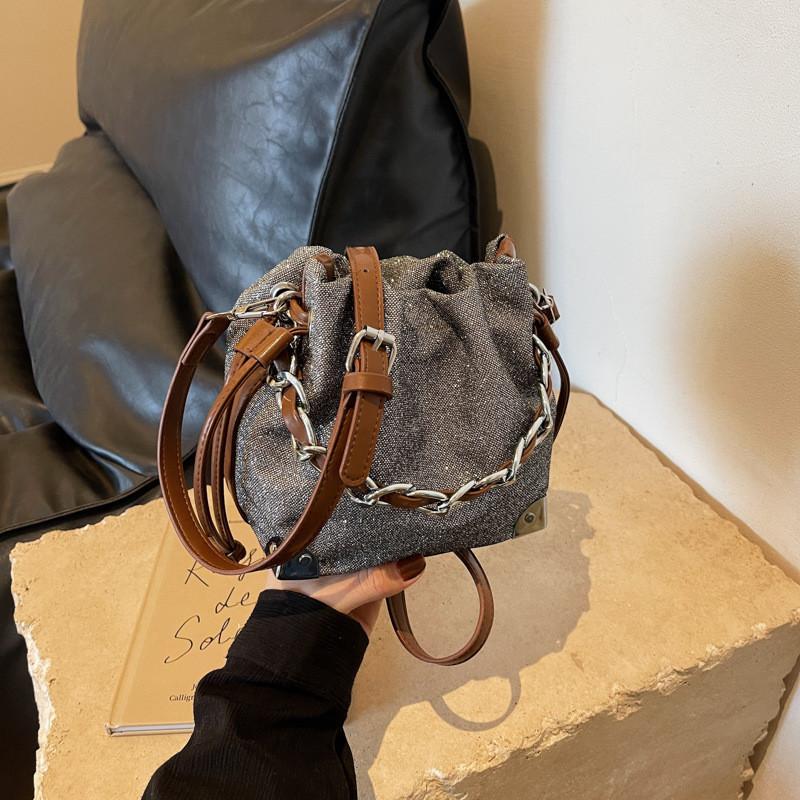 Korean Style High-end Underarm Bucket Bag Street Fashion Chain Crossbody Bag