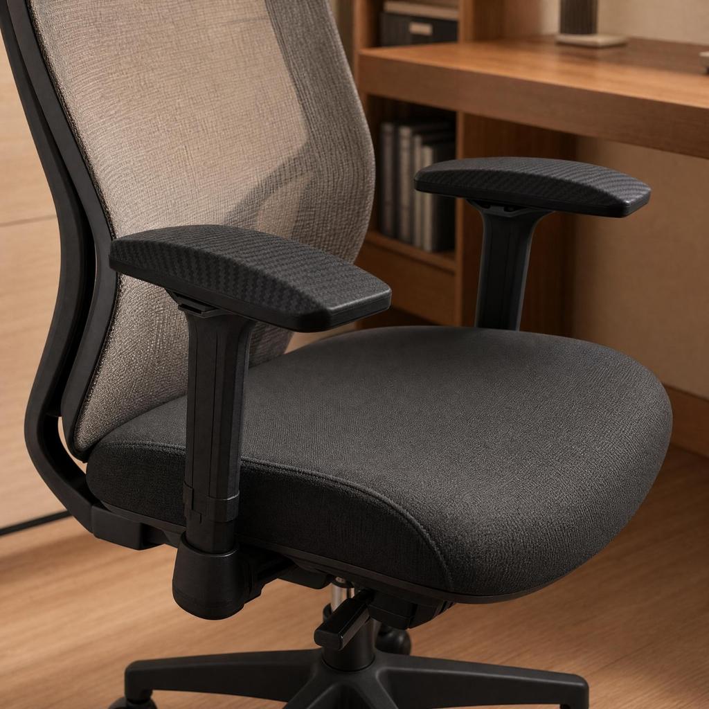 axis Adjustable Office Chair Armrest Sturdy Ergonomic with Mounting Base for Digital