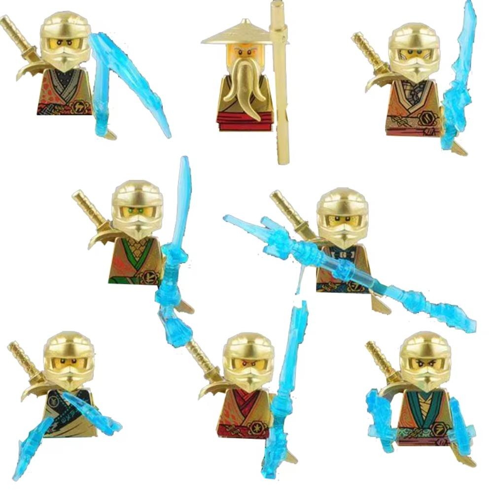 104 PCS ninja building block doll set, assembled role action doll DIY building block doll toy boy birthday gift.