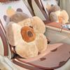 Cartoon Car Seat Decoration Brown Plush Seat Cushion Capybara Car Headrest  Cushion Back