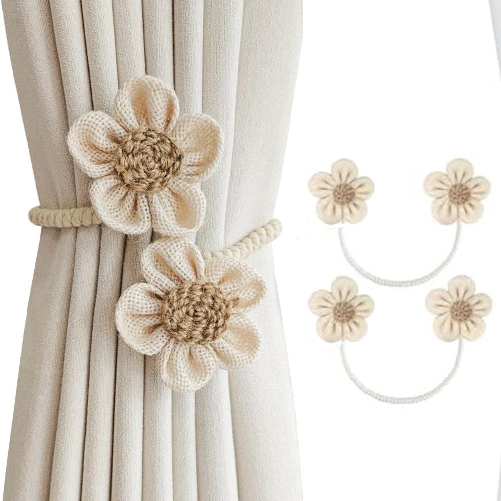 Rope Curtain Holdbacks Sunflower Curtain Tiebacks Floral Design