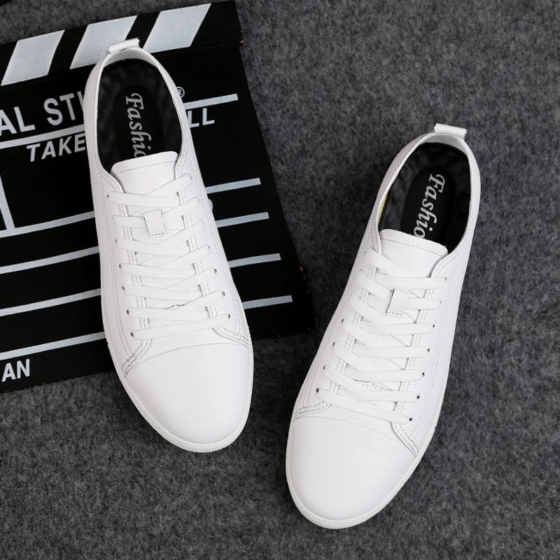 Fashion Genuine Leather White Men's Shoes 2024 new Designer White Shoes Comfy Walking Shoes Lace-up Business Outdoor Zapatos Para Hombre