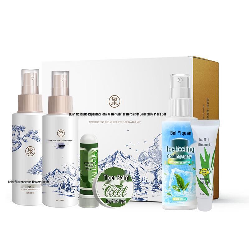 Baiyiquan Glacier Herbal Mosquito Repellent Floral Water 6-Piece Set
