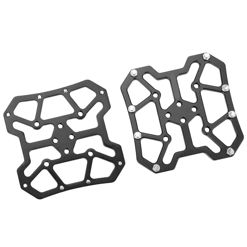1 Pair Aluminum Alloy Bike Bicyle Clipless Pedal Platform Adapters for SPD(Black)