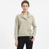 Shop   Women S High Neck Covered Button Tie Stretch Cardigan Cream It Wcd260110