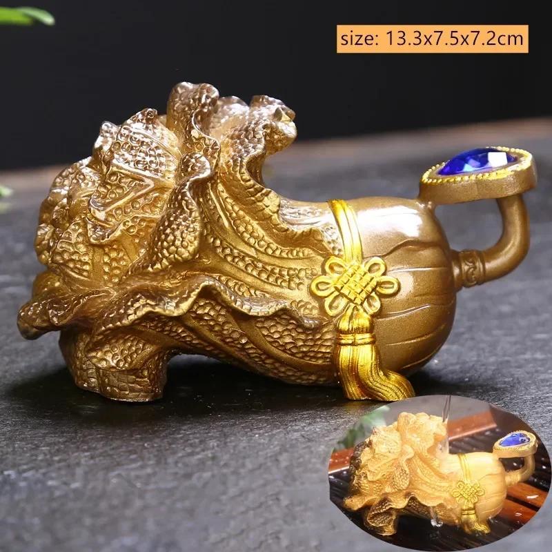 Creative Color-changing Tea Pet Resin Lucky Small Cabbage Tea Play Ornaments Chinese Tea Tray Decoration Tea Set Accessories
