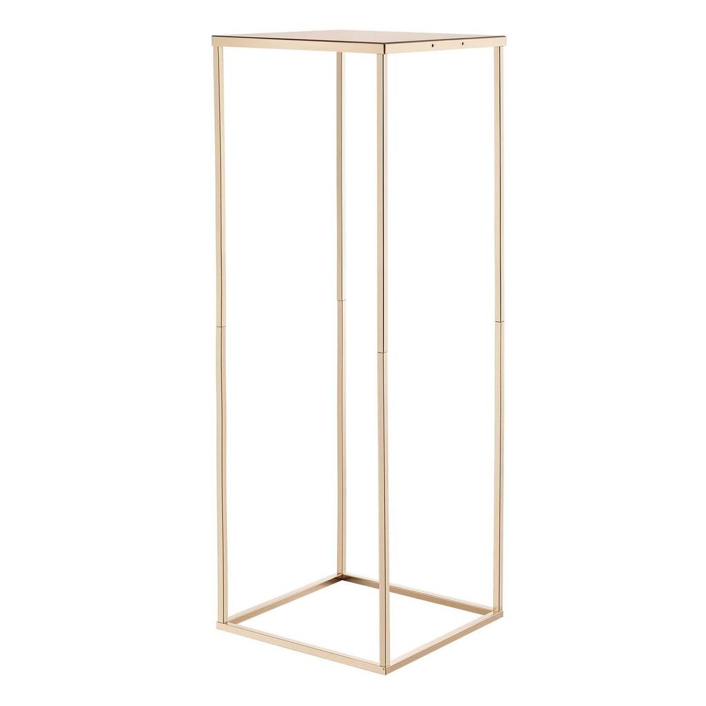 Wedding Flower Stand, 10PCS 80cm Column Flower Stand, Floral Stands with Metal Laminate, Gold Rectangular Floral Display Rack for Wedding, Party,
