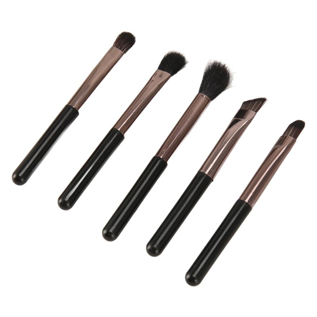 6 in 1 Makeup Brush Set Portable Synthetic Cosmetic Brushes Set for   Blending Powder Eye Shadow with Mirror