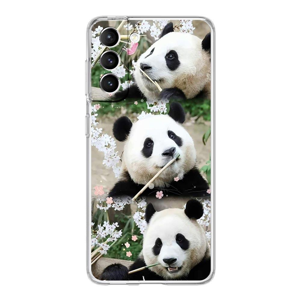 Fubao panda Clear Phone Case For Samsung Galaxy S24 Plus S23 FE S22 S21 S20 Ultra 5G S10 S10E S9 S8 Soft Silicone Cover Samsung S8