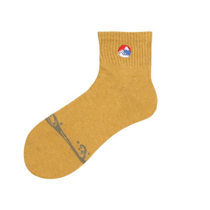 

Носки мужские весенне-летние антибактериальные, против запаха, спортивные хлопковые носки, дышащие, впитывающие пот, бесшовные носки 1 pair имбирный