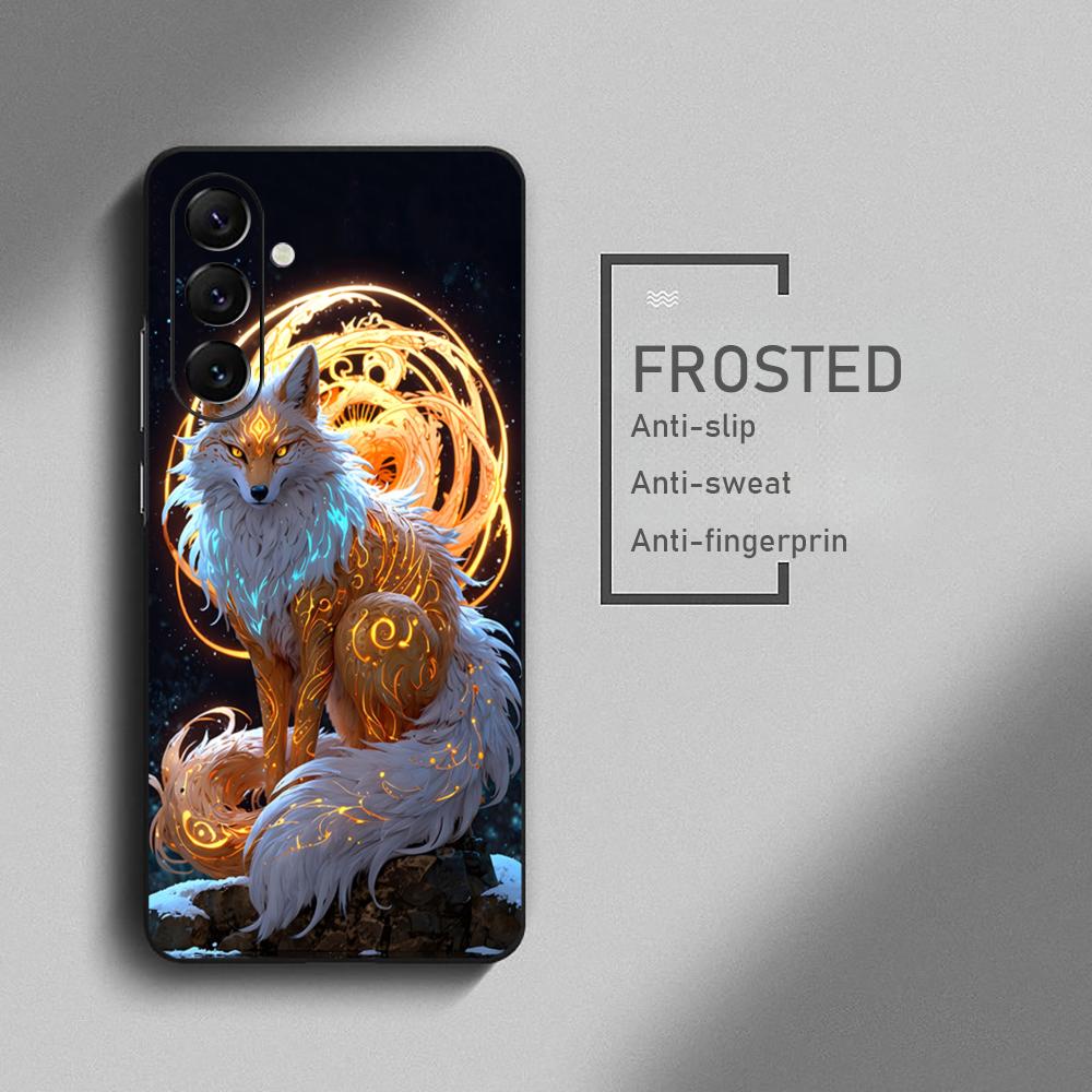 

Japanese fox demon Popular Cool Phone Case For Samsung Galaxy S25 S24 S23 S22 S21 S20 Plus Ultra Note20 Soft Black Samsung S23 Ultra