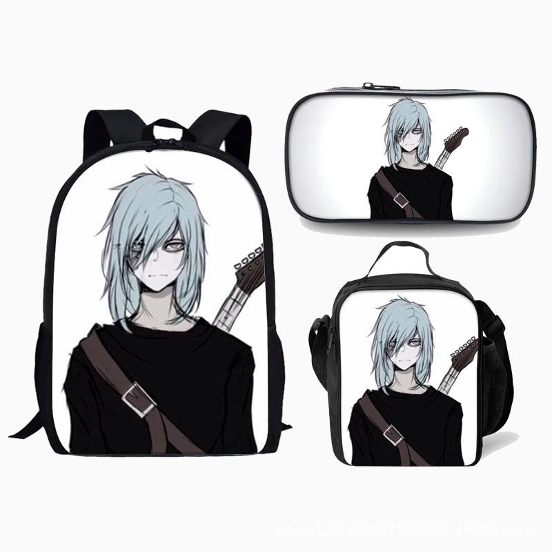 Sally Face Backpack Set With 17inch Large Capacity Student Computer Bag For Daily Use