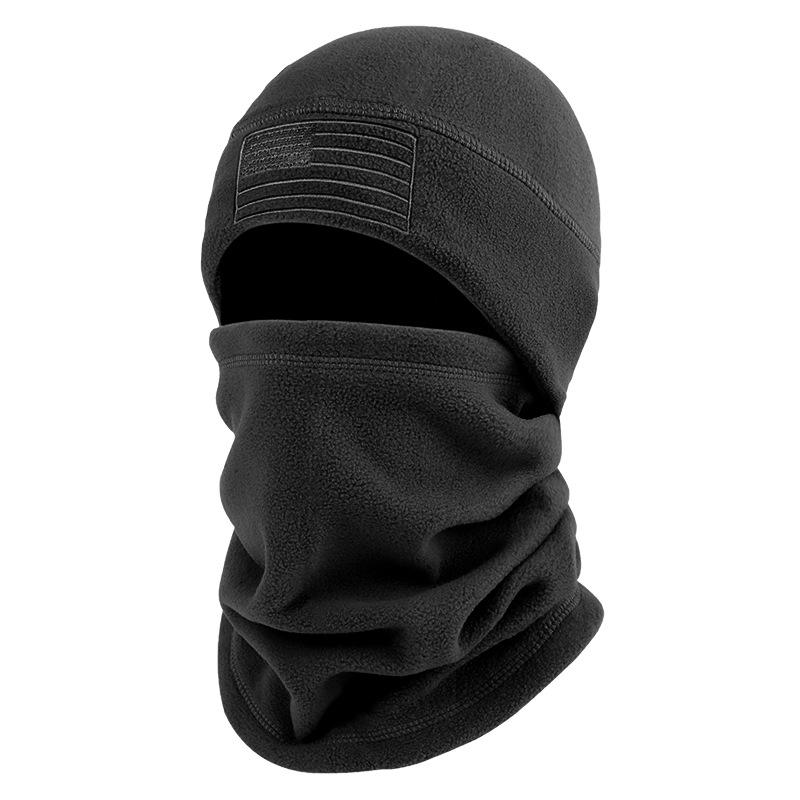 1 Set Winter Thermal Warm Balaclava Set Thickened Polar Fleece Windproof For Cycling Running Skull Cap Face Cover Scarf
