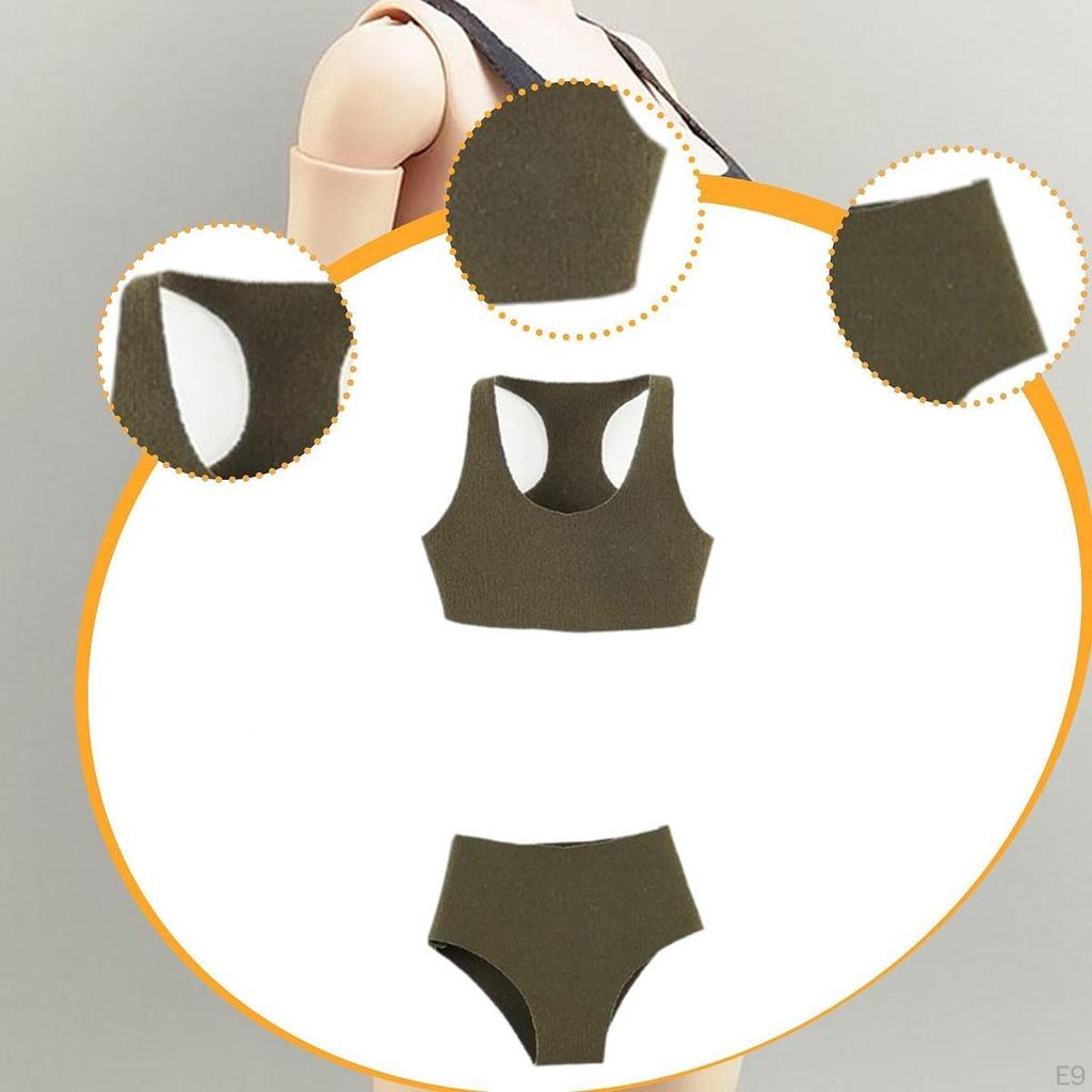 1/6 Scale Action Figure Outfit with Bikini and Shorts for 12 Inch Dolls