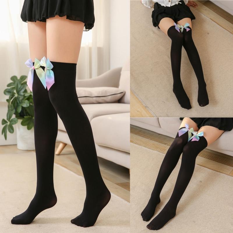 Sexy Stockings For Women Over The Knee Long Socks For Women Lolita Lace Bowknot Long Socks Female Leg Stocking Elastic