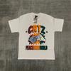 Unisex Streetwear Oversized Cotton Tee With Geometric Print Loose Fit Short Sleeve T-Shirt Men Women