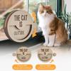 Natural Wood Cats Sign Reminder Cats Inside Outside Wall Hanging Decoration Door Sign For Pet Lover And Balcony Window