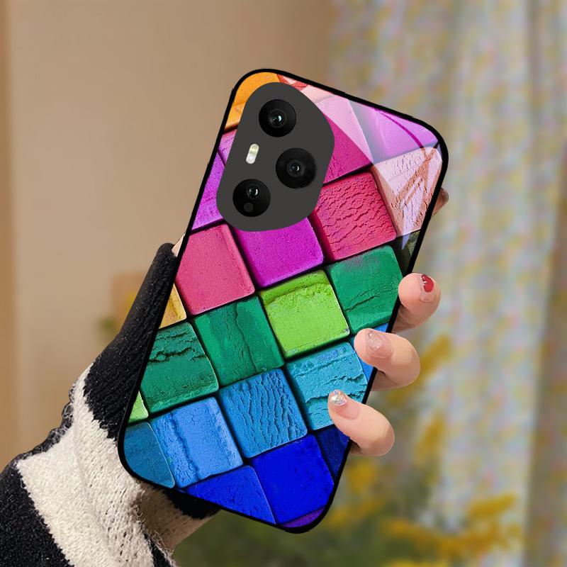 Tempered Glass Phone Case For Honor 400 Pro Honor400 Lite 5G Cover Luxury Painted Hard PC Fundas Shockproof Protective Shell
