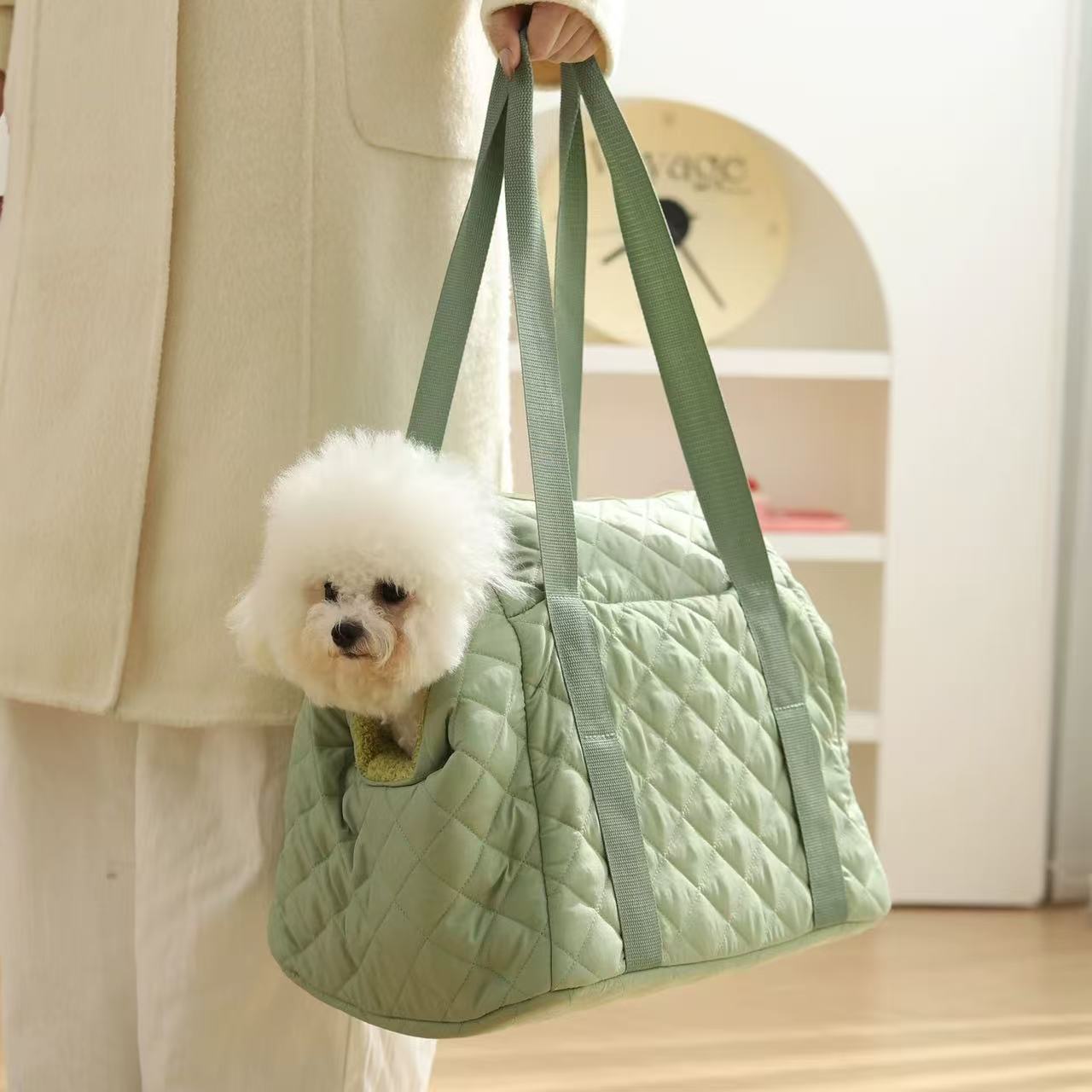 

Christmas Cat Bag Out Portable Cat Out Dog Bag Car Winter Warmth Anti-stress House Pet Backpack