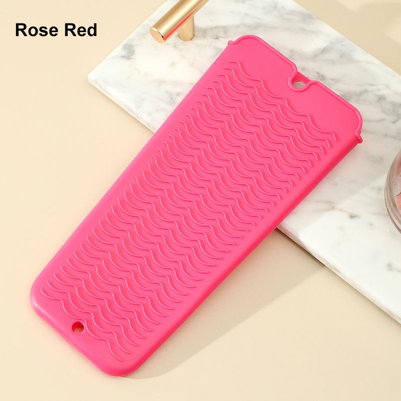 Silicone Hair Curling Wand Cover Hair Straightener Storage Bag Hairdressing Curling Iron Insulation Mat Heat Resistant Pouch
