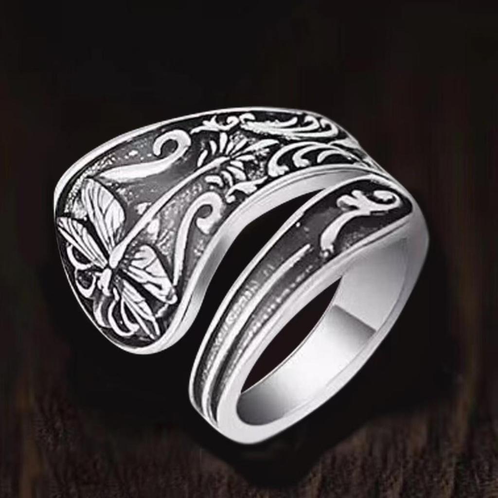 Temu Fashion Retro Adjustable Money Tree Ring