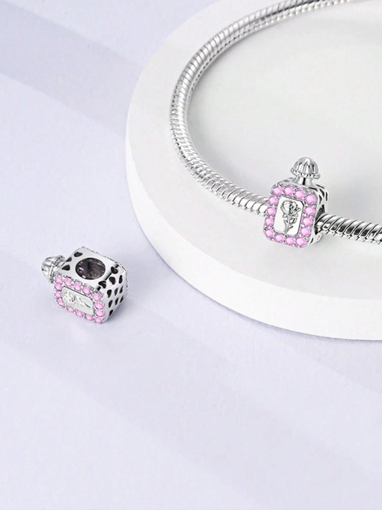 Pink Carousel Alarm Clock Beads Charm Copper Plated Fit Charms Copperoriginal Bracelet For Jewelry Making Diy Charm