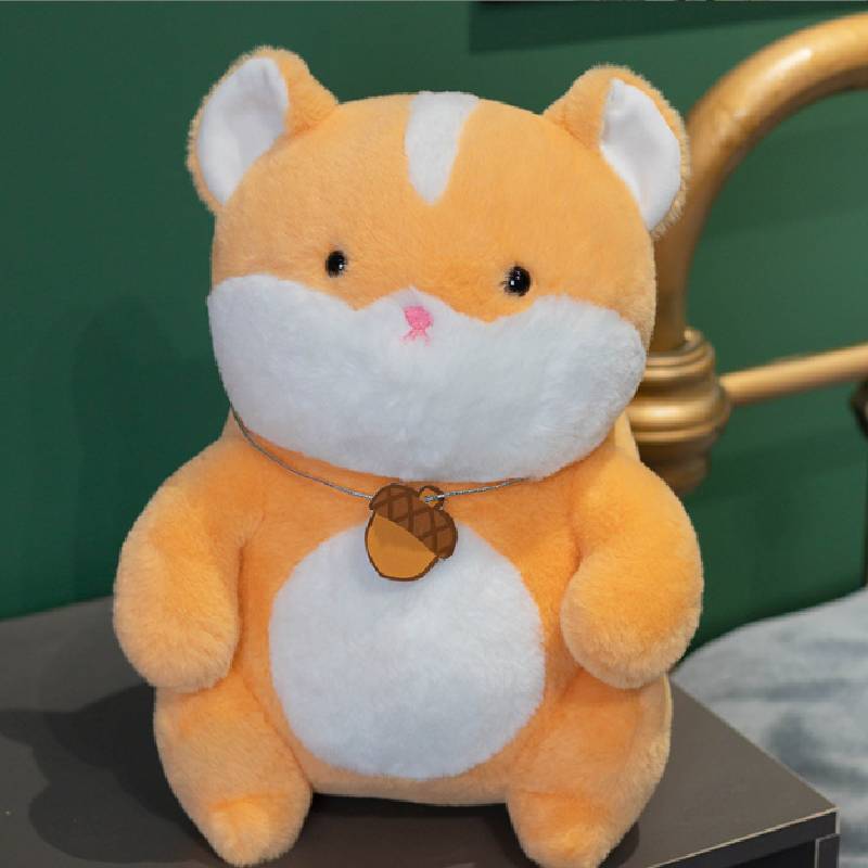 Hamster Cat Bear Plush Toy Doll Pillow Necklace Girls Birthday Gift Cotton Pp