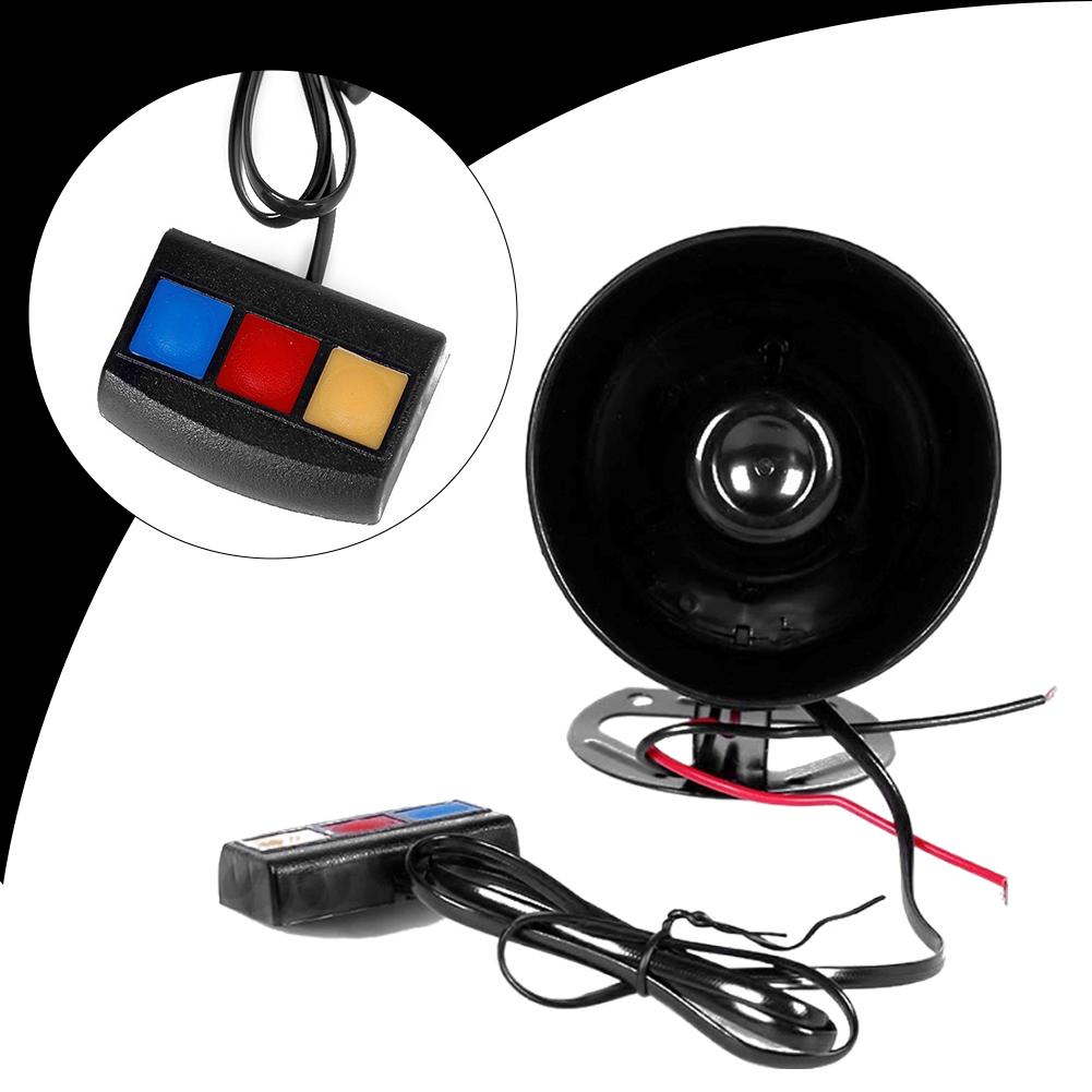 12v Car Motorcycle Horn With 3 - Tone Sound Abs Plastic Loud Warning Horn With Switch For Vehicle Safety Alert O5s4