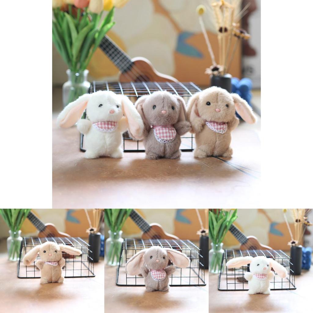 Cute Fluffy Rabbit Plush Keychain Soft Toy Bag Charm For Kids And Adults