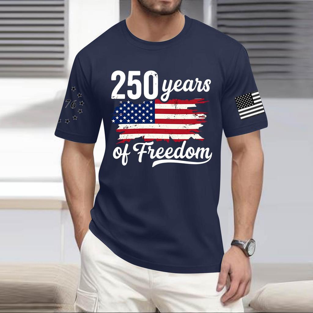 Men's Casual Round Neck Lightweight Short-Sleeve Top