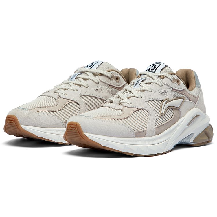 Li Ning Liejun Runner Eco-Friendly Trend Sports Casual Shoes Men Sneakers Moonlight-Gray AZGT011-4