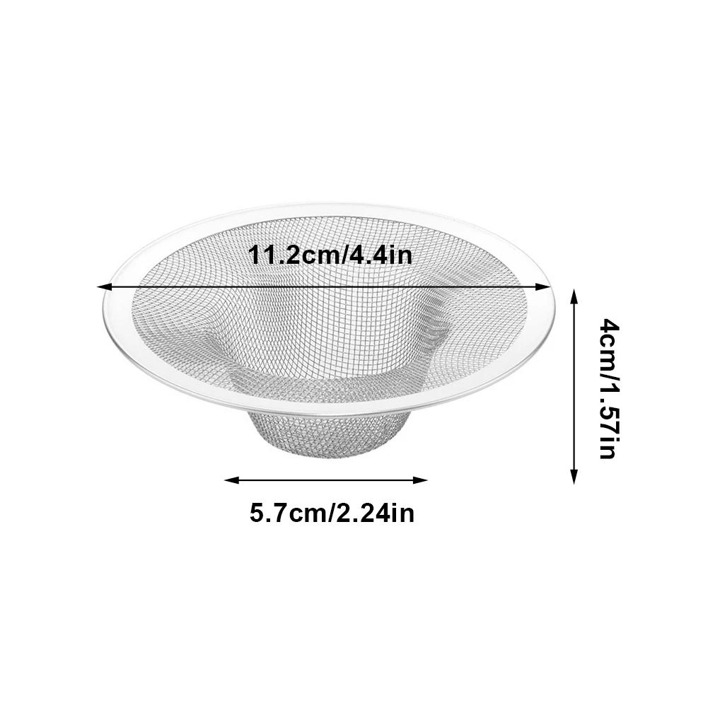2-10pcs Stainless Steel Bathroom Drain Filter Net 7/9/11CM Screening Sink Drain Strainer Hair Catchers Stoppers Kitchen Tool