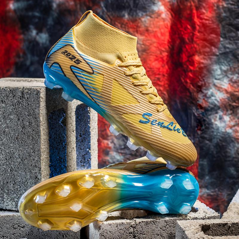 35-46 Men's High-top Football Shoes Long Spikes Sports Football Boots Large Size Kid's Football Boots