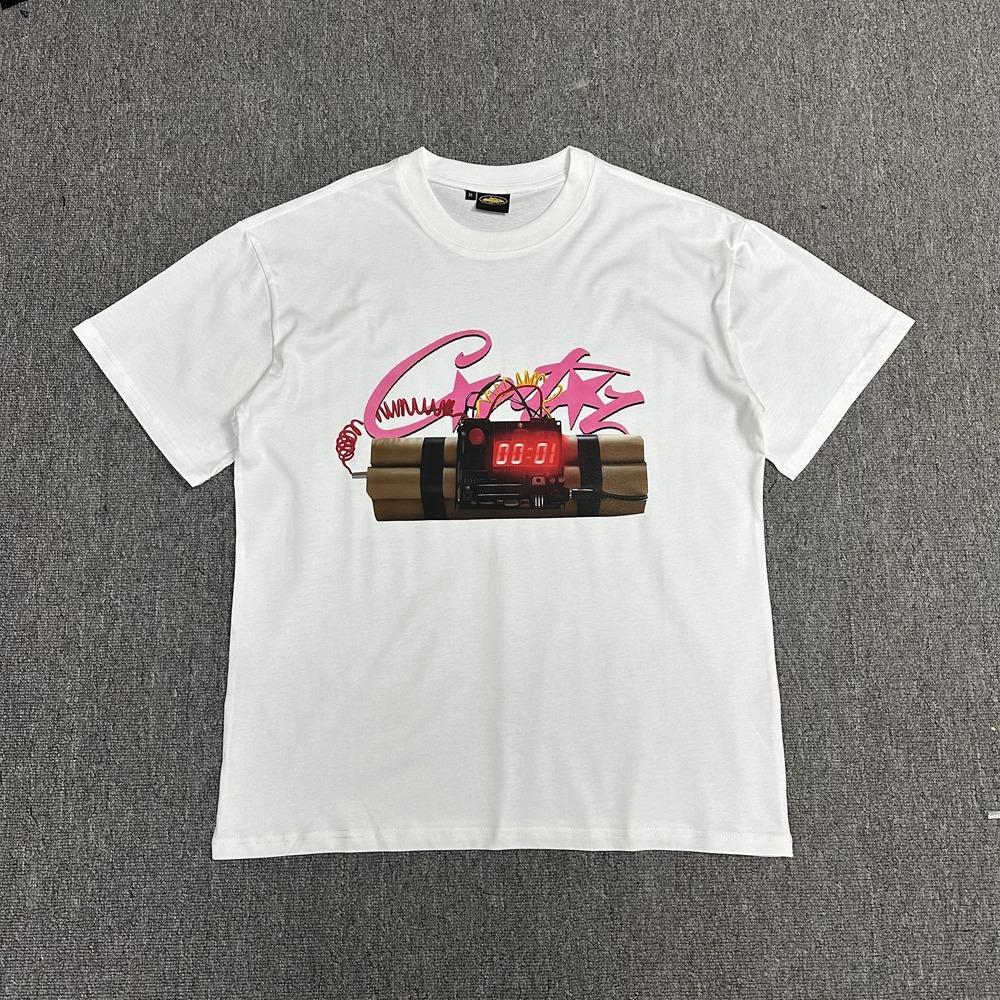 Cross-border American High Street Alcatraz Series Letter Pattern Printing Casual Loose Short-sleeved T-shirt Top Men's and Women's Tide