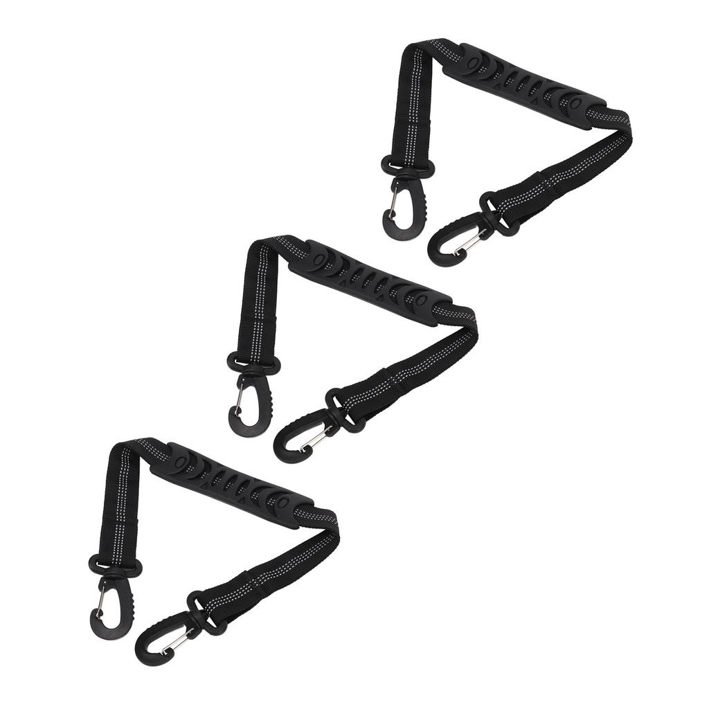 3 Pcs Roller Skate Leash Nylon Ski Boots Carrier Strap Snowboard Boot Carrier Strap for Carrying Skate Shoes Black