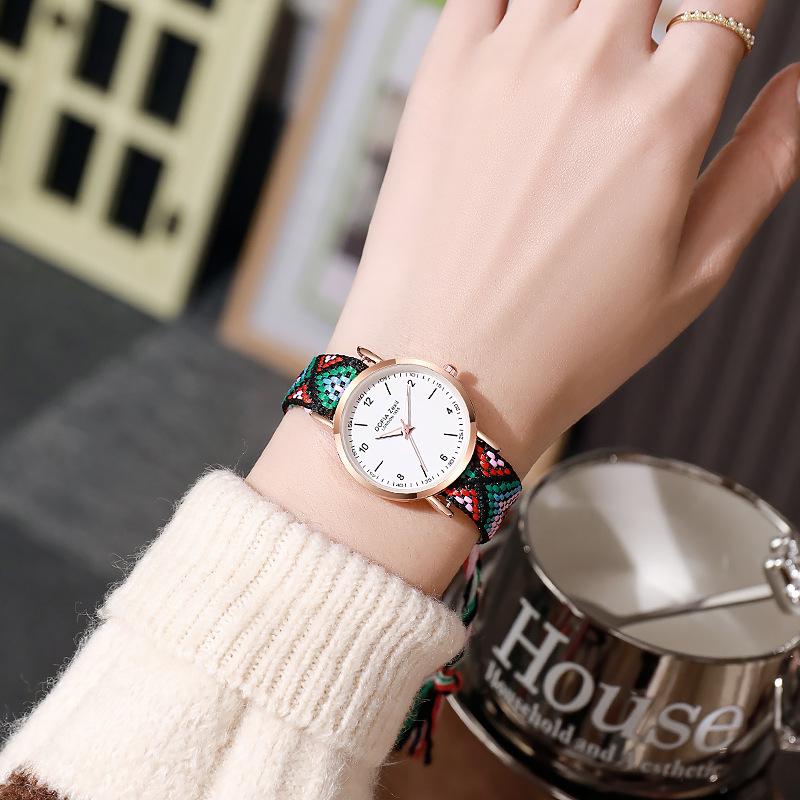 Nova moda personalizada simples conjunto de relógio feminino borboleta digital cinto relógio