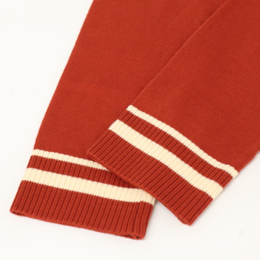 ADEAM 41028 Red Brown Cotton Button Knit Cardigan Tops 0 Red brownUsed