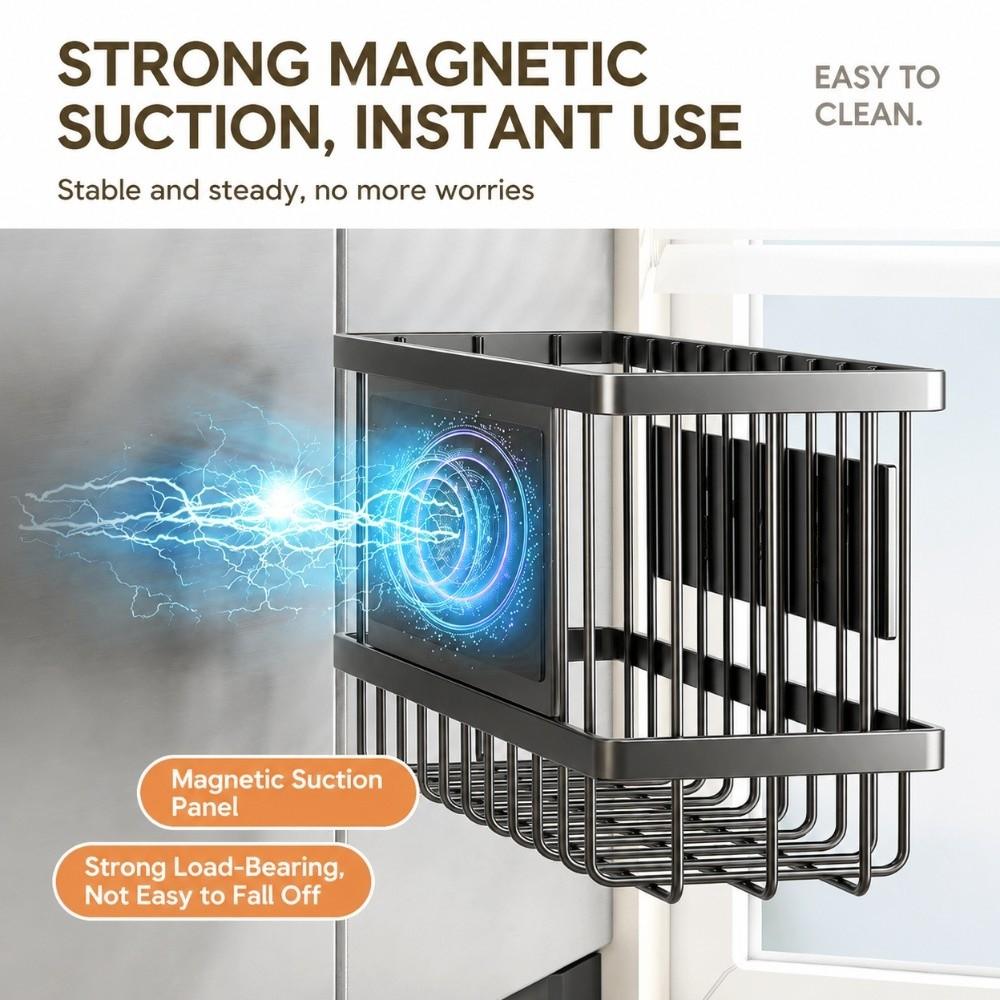 Metal Fridge Storage Box Household Refrigerator Shelf Durable Storage Rack