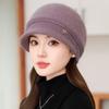 Knitted Wool Hat Women's Autumn and Winter Warm Cold Thickened Ear Hat Winter Cycling Fleece Thickened Warm Wool Hat Ear Protector Knitted Hat