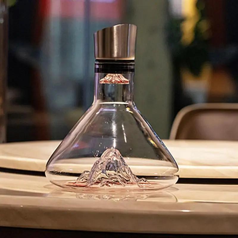 1500ML Iceberg Whisky Wine Decanter Handmade Lead-free Crystal Wine Pourer Carafe Thickened Wine Dispenser Pot Bar Accessories