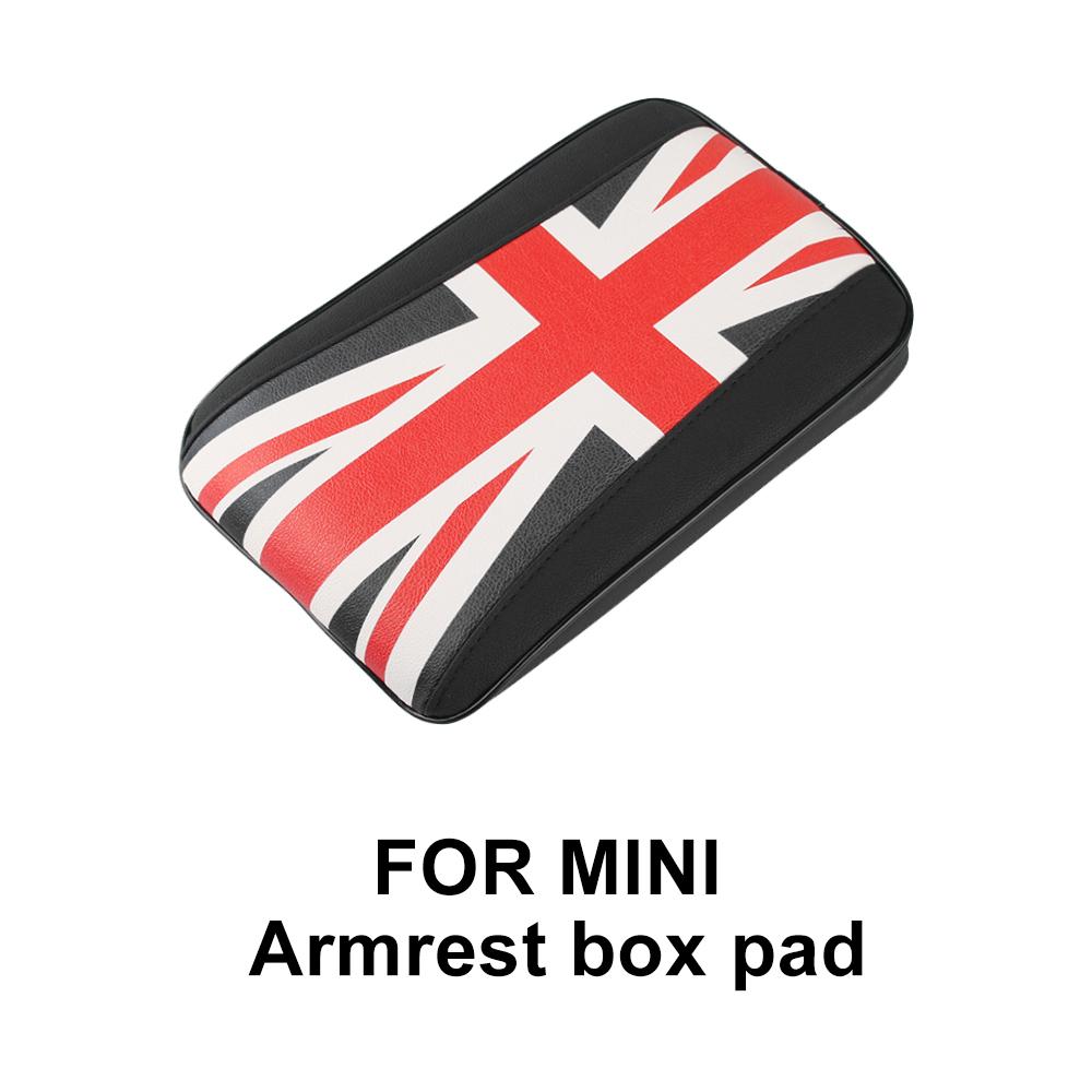 

Leather For Mini F54 F55 F56 F60 R55 R56 R60 Auto Hand Rest Pad Central Armrest Storage Box Cover Protective Mat Accessories Black Red Union Jack