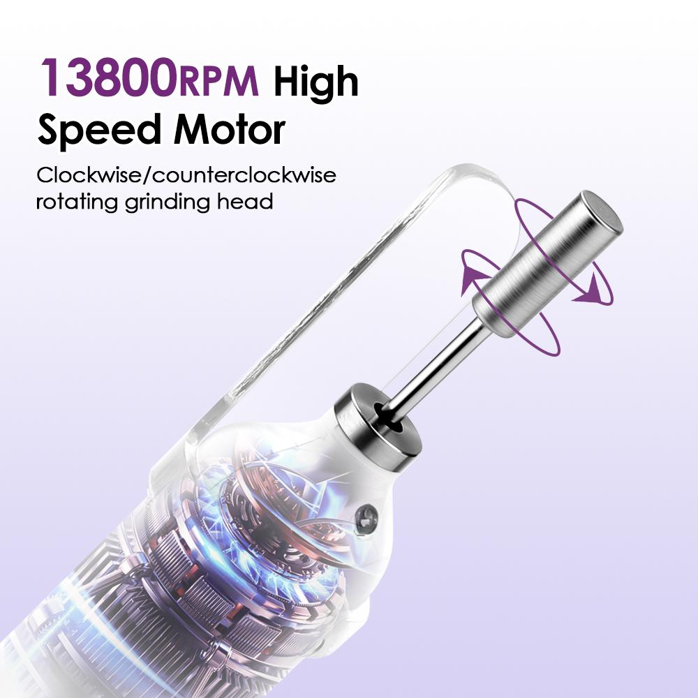 Electric Nail Drill Machine with UV Lamp Drill Off Gel Manicure Nail Polisher Set with Drill Bits Sanding Bands Nail Supplies