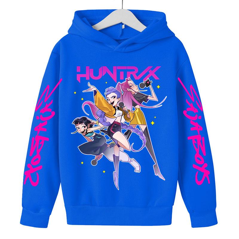 KPop Demon Hunter Rumi Derpy Cartoon Girls Boy Hooded Sweatshirt Warm Children's Wave Fashion Casual Tops Casual Girls Clothing
