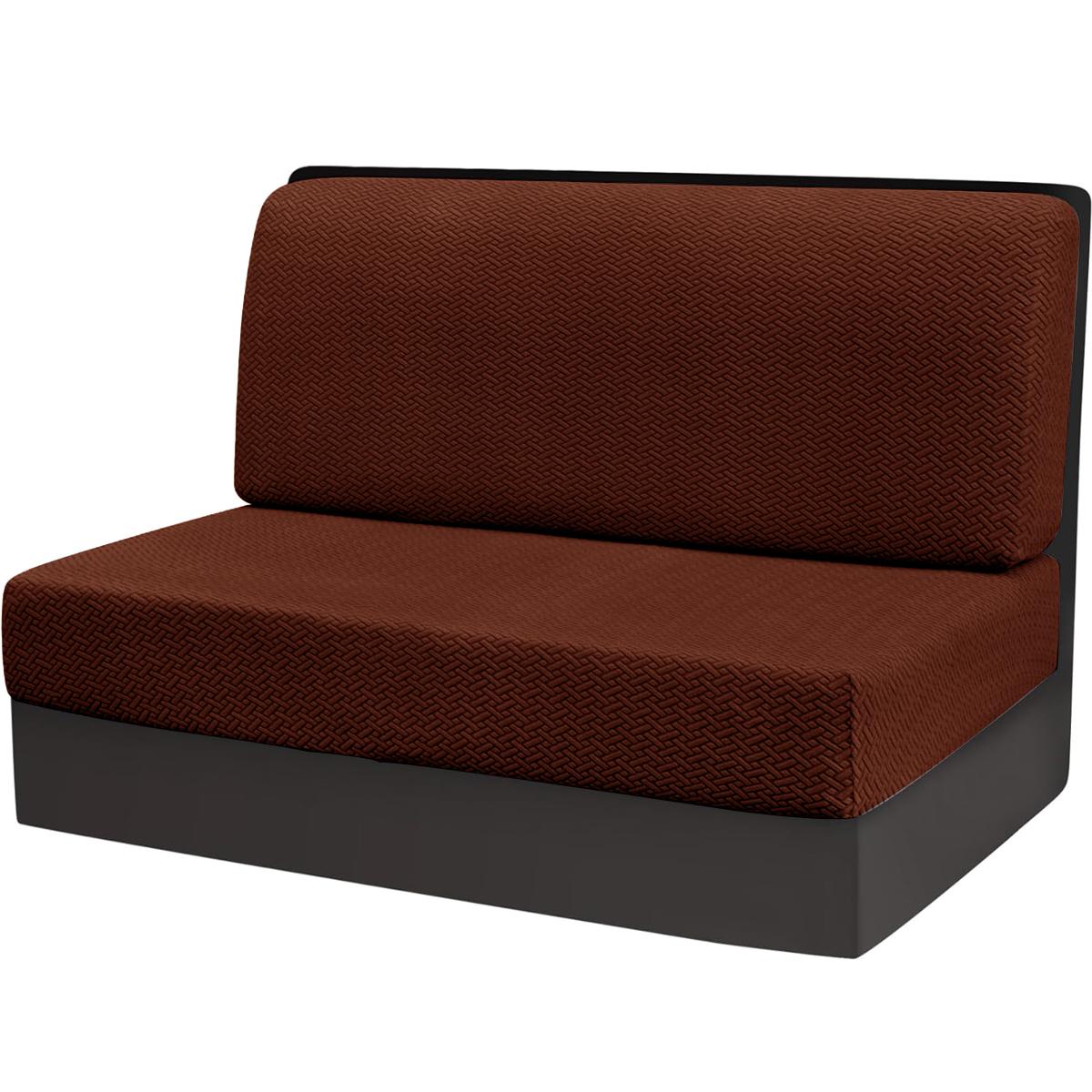 

Эластичный жаккардовый чехол для обеденной зоны на автодоме, защита животных, моющийся двухместный диванчик для автофургона, автомобильные скамейки, чехлы для ресторана темно-коричневого