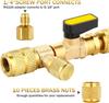 Valve Core Remover Installer Tool Kit with Dual Size 1/4 & 5/16 Port for with R22 R12 R407 R410 R404 R32 R600 HVAC System