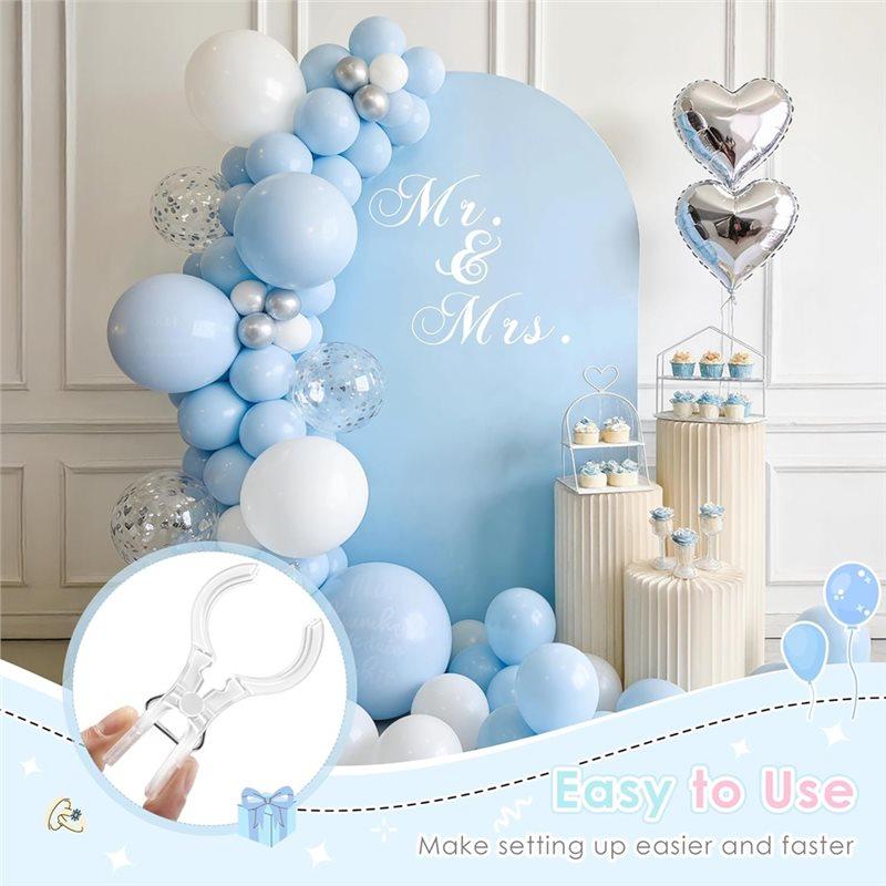 A60zspring Clamps, 10 Pcs 3.5 Inch Clear Plastic Clips For Balloon Arch Backdrop Crafting Decoration, Designmay