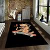 "Unique Cat Skateboarding Carpet with Japanese Sushi Style Design" Suitable for use as an anti-slip for living room bedroom sofas